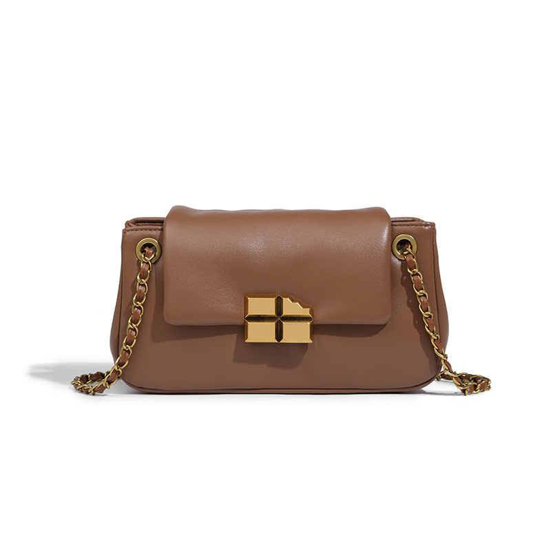 Winter  chain diagonal small square bag retro niche armpit bag