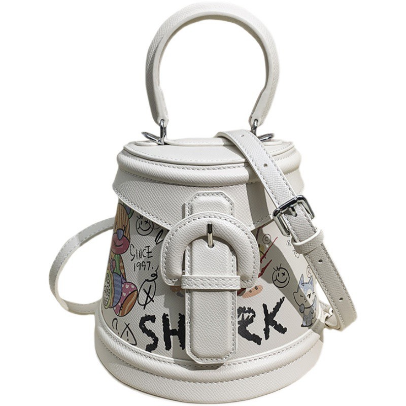 New female bag  fashion graffiti bucket bag 