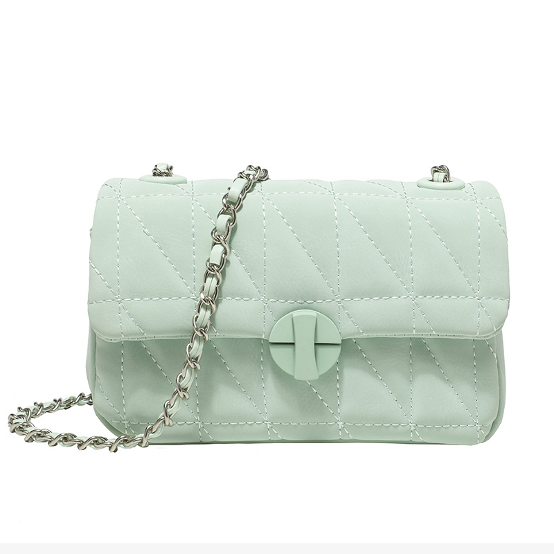 New Spring Ladies Handbag Mint Quilted Crossbody Bag