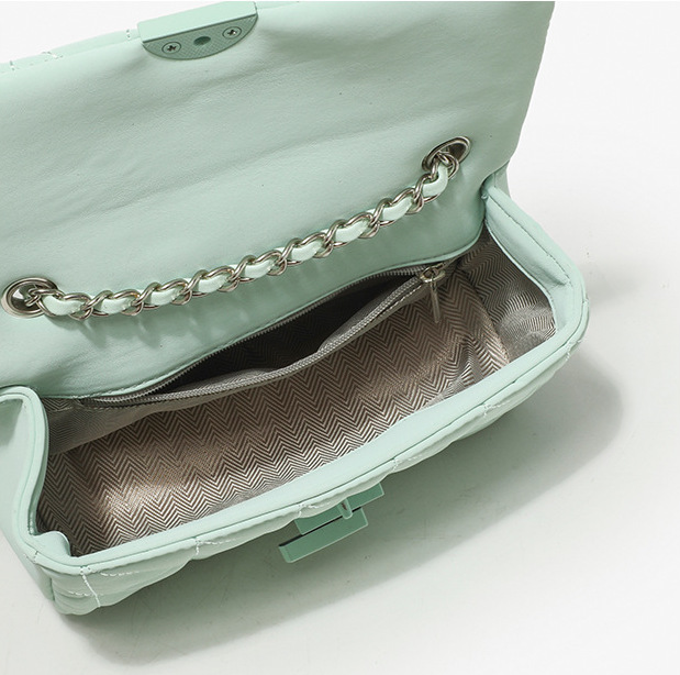 New Spring Ladies Handbag Mint Quilted Crossbody Bag