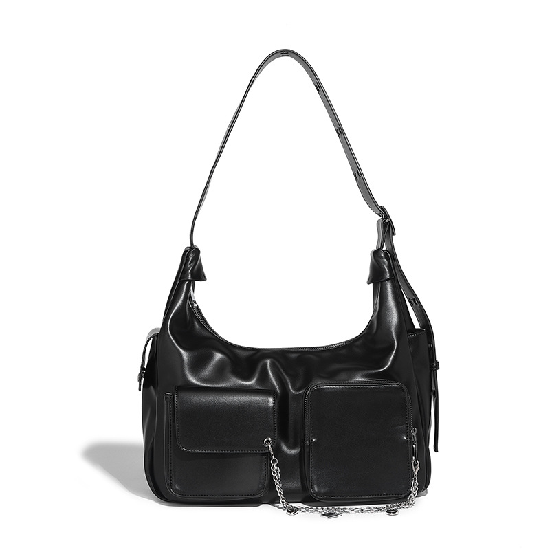 Women Handbag Pockets Hobo Chain Shoulder Bag